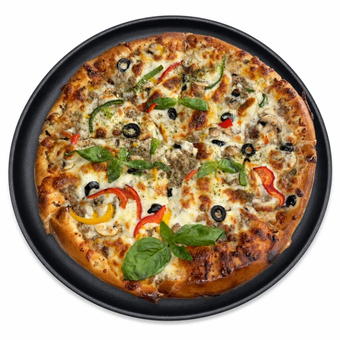 پیتزا قارچ و گوشت دو نفره